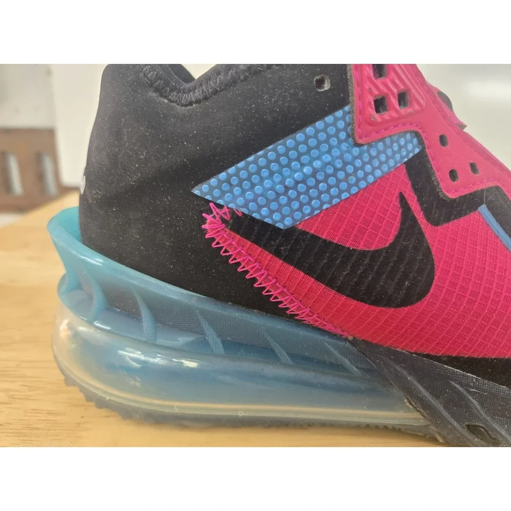 Nike Lebron XVIII Low Fireberry 'Neon Nights' Sneakers‎ Size 3.5 Shoes No Laces